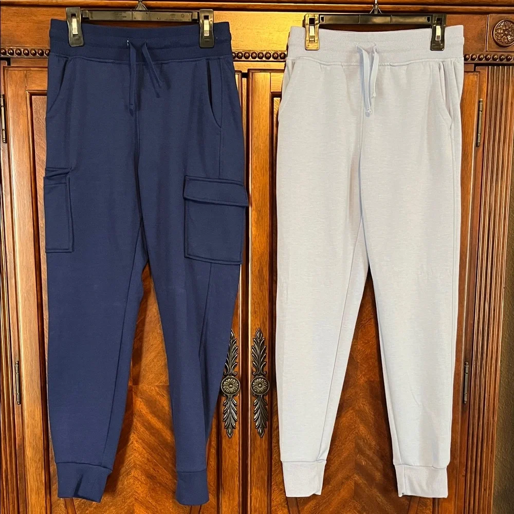 90 Degree By Reflex Girl’s Navy Cargo Jogger and Light Blue Jogger